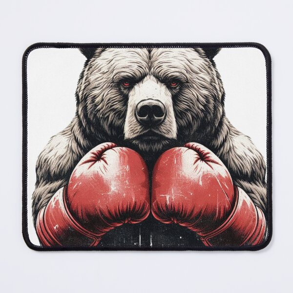 Item preview, Boxing Bear Red Brown Bear Fighter designed and sold by Martial-Art-23.
