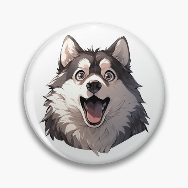 Item preview, Cute Kawaii Surprised Husky Dog designed and sold by CozyKawaiiArt.