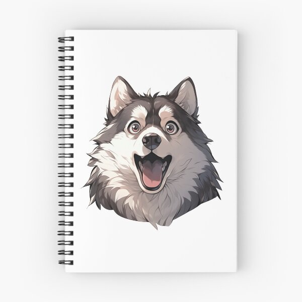 Item preview, Cute Kawaii Surprised Husky Dog designed and sold by CozyKawaiiArt.