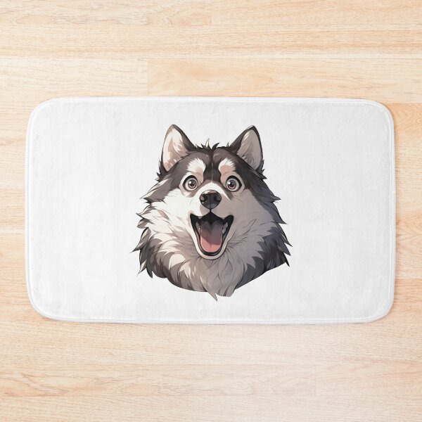 Item preview, Cute Kawaii Surprised Husky Dog designed and sold by CozyKawaiiArt.
