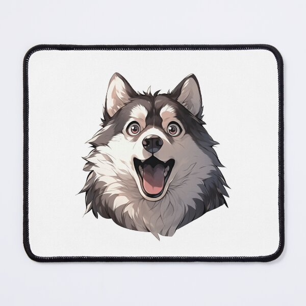 Item preview, Cute Kawaii Surprised Husky Dog designed and sold by CozyKawaiiArt.