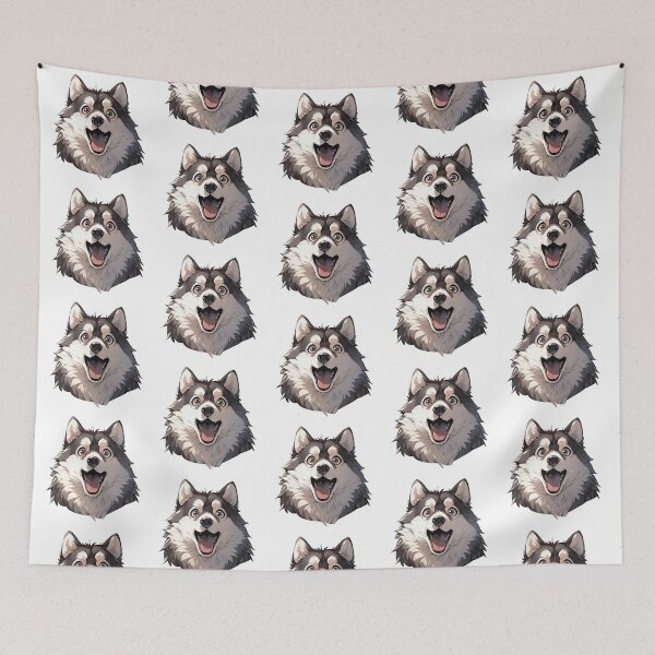 Item preview, Cute Kawaii Surprised Husky Dog designed and sold by CozyKawaiiArt.