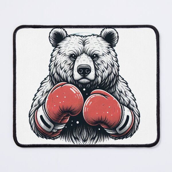 Item preview, Boxing Bear Red Combat Stand designed and sold by Martial-Art-23.
