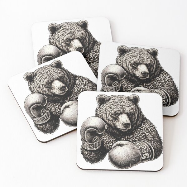 Item preview, Boxing Bear Fighter Combat Stand  designed and sold by Martial-Art-23.