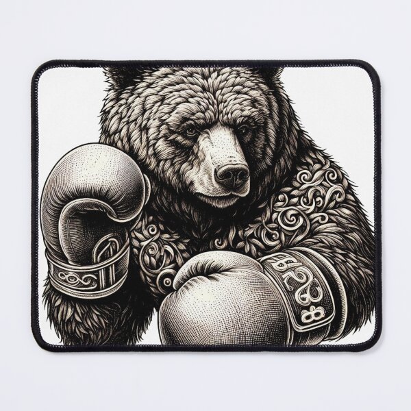 Item preview, Boxing Bear Fighter Combat Stand  designed and sold by Martial-Art-23.