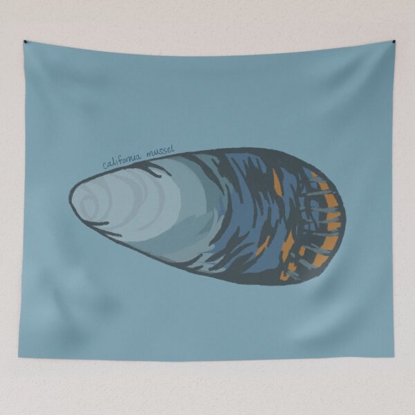 Item preview, california mussel illustration designed and sold by wjzardd-designs.