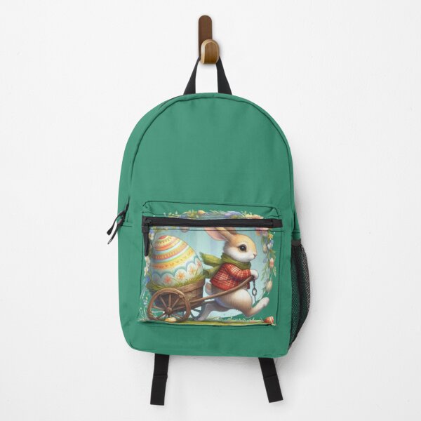 Item preview, Happy Easter, a hare is pulling a cart with a colorful Easter egg designed and sold by JaroDesign2023.