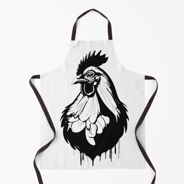 Item preview, Chicken illustration in black and white designed and sold by SimoesArtistry.