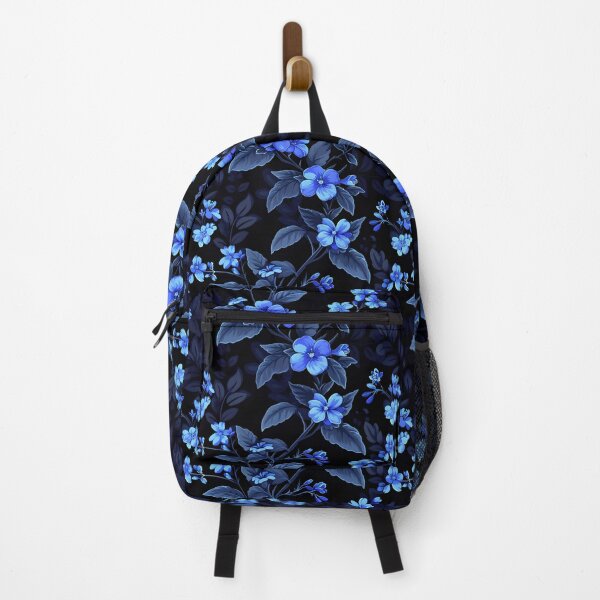 Item preview, Blue Flowers on Dark Blue designed and sold by BNikiDesigns.