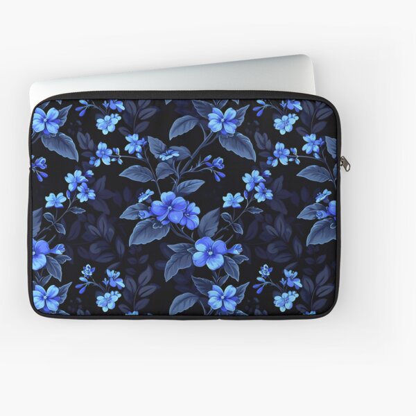 Item preview, Blue Flowers on Dark Blue designed and sold by BNikiDesigns.