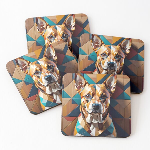 Item preview, Abstract Geometric Dog Art Pattern designed and sold by TheArtOfPat.