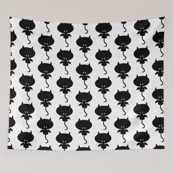 Item preview, Vampire Sweet Cat Miaw Bat Cat Wings Halloween Black Kitty Cute designed and sold by Cr320.