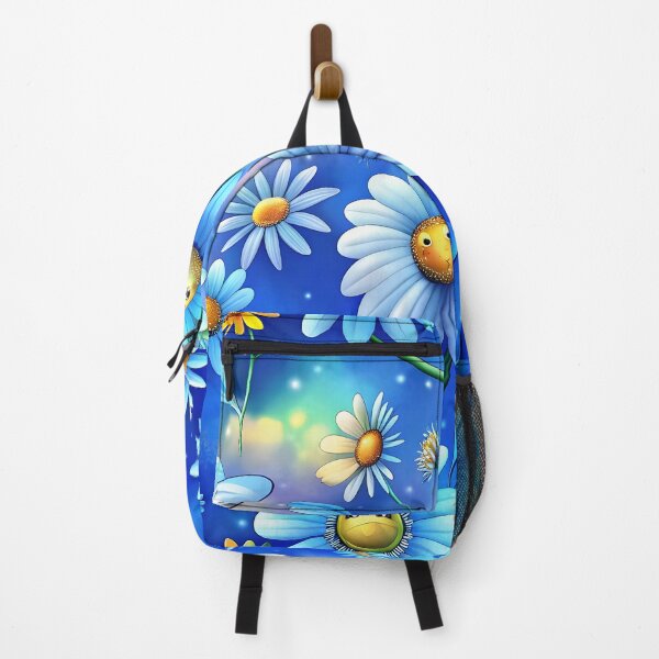 Item preview, Bees and Daisies on a Blue Background designed and sold by Rostislav Bouda.