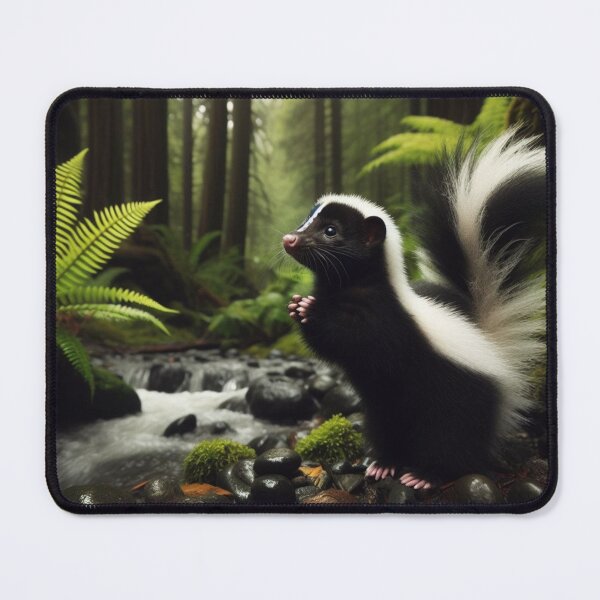 Item preview, Monochrome Marauder - Skunk's Nocturnal Foray designed and sold by ProgressMagnet.