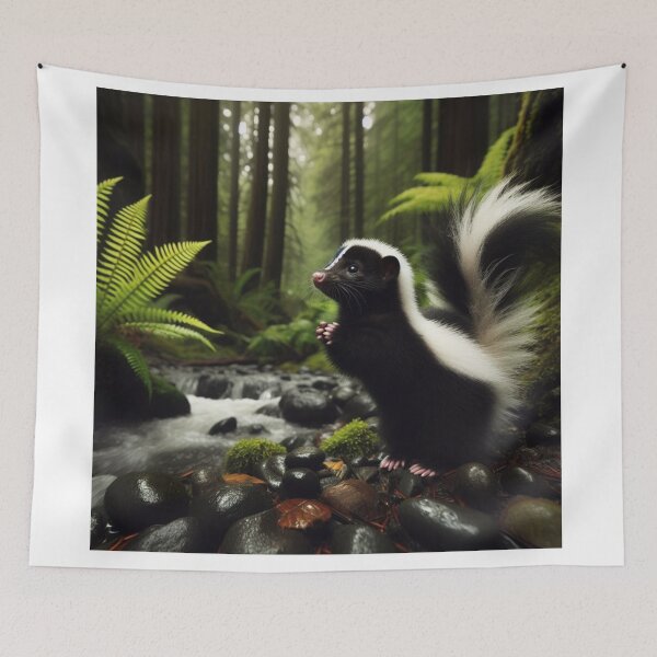 Item preview, Monochrome Marauder - Skunk's Nocturnal Foray designed and sold by ProgressMagnet.
