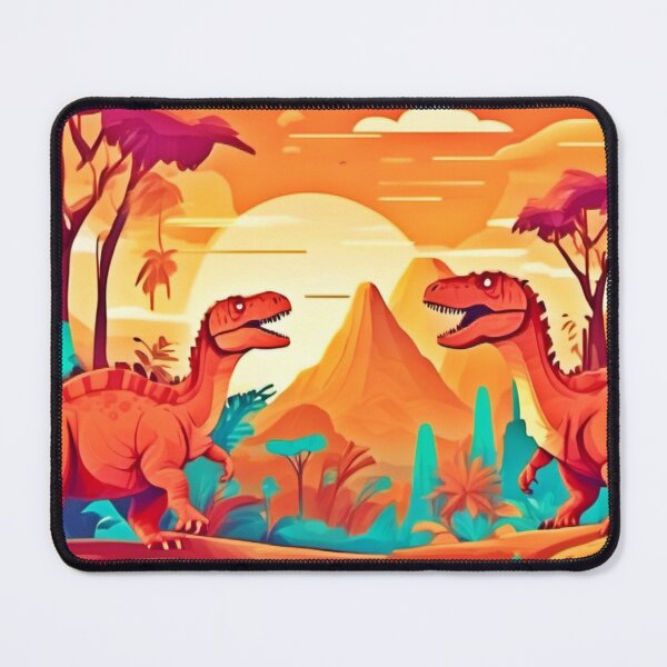 Item preview, Warm Tone Dino Scene designed and sold by Health And Fitness Posts e-Store.