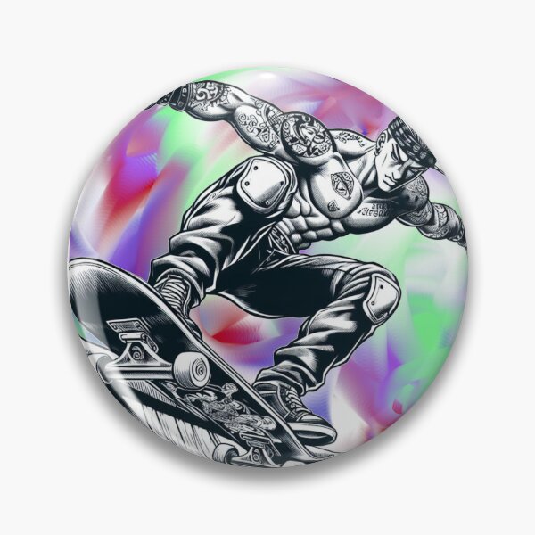 Item preview, tattooed skater guy designed and sold by ThreadBorne.