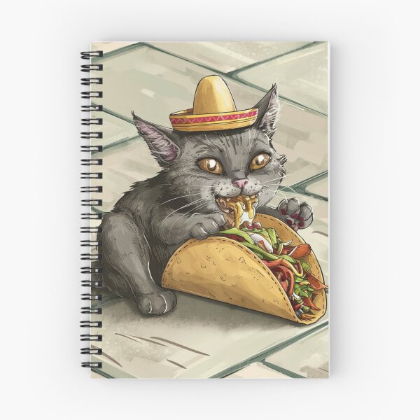 Item preview, kitty cat eating a taco designed and sold by designssublime.