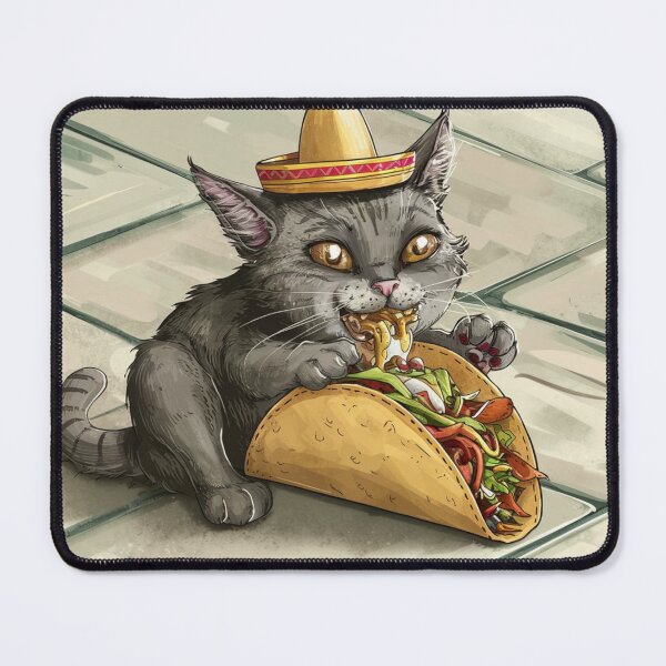 Item preview, kitty cat eating a taco designed and sold by designssublime.