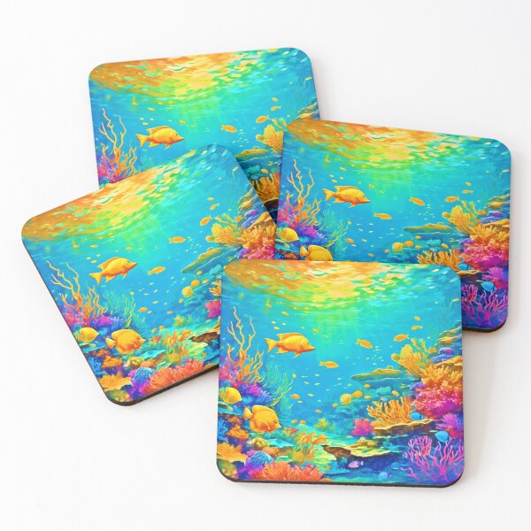 Item preview, Underwater Scene in Cool Tones designed and sold by Health And Fitness Posts e-Store.