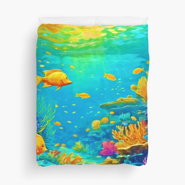 Item preview, Underwater Scene in Cool Tones designed and sold by Health And Fitness Posts e-Store.