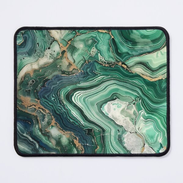 Item preview, Abstract Art Malachite Stone Slab Blue Green Beige designed and sold by fluffstuffgifts.