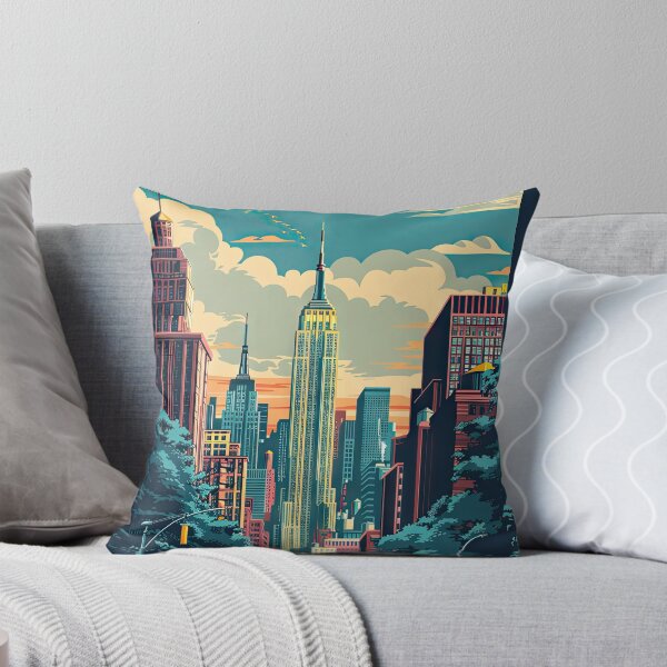 Item preview, Sunset over the New York skyline with the iconic yellow taxis and the Empire State Building designed and sold by Jerhus.