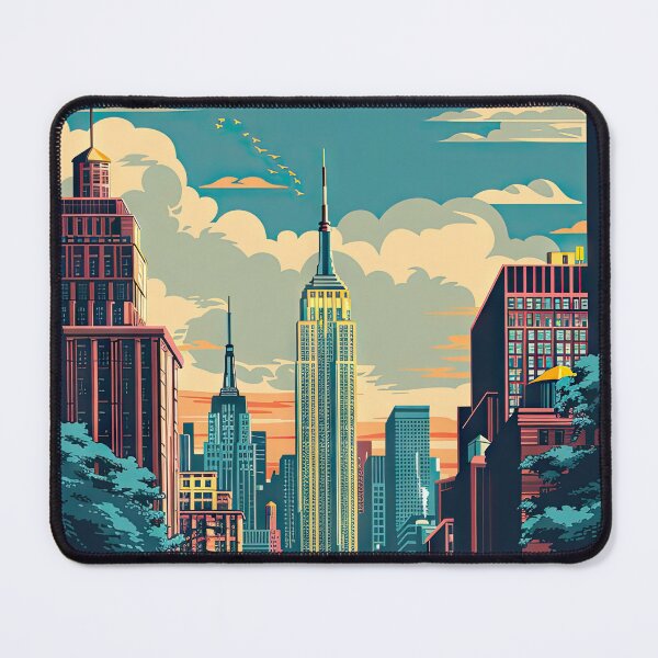 Item preview, Sunset over the New York skyline with the iconic yellow taxis and the Empire State Building designed and sold by Jerhus.
