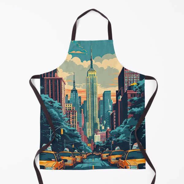 Item preview, Sunset over the New York skyline with the iconic yellow taxis and the Empire State Building designed and sold by Jerhus.
