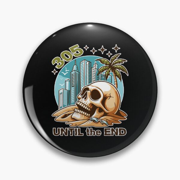 Item preview, 305 UNTIL the END - Skull on Miami Beach designed and sold by patriotwardrobe.