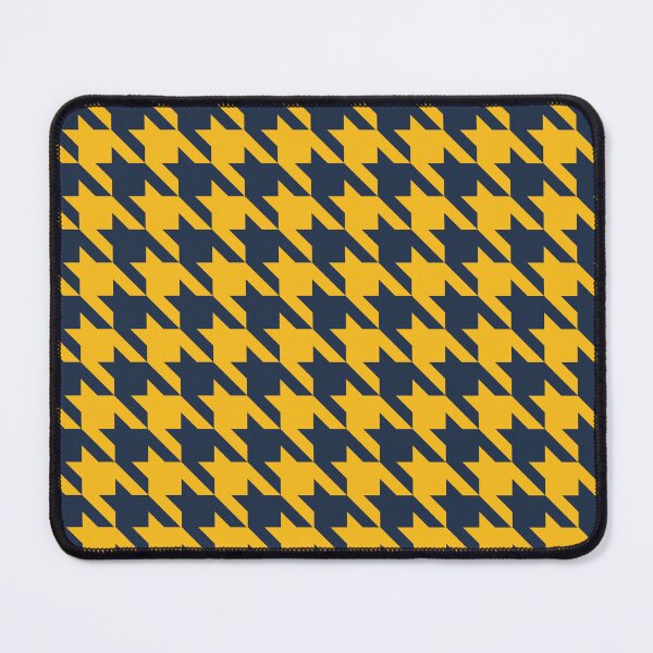 Item preview, Dark blue and yellow houndstooth pattern designed and sold by LinDraws.