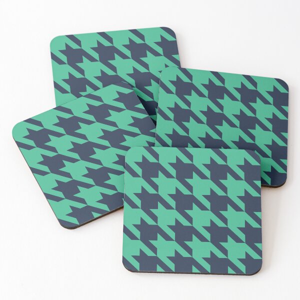 Item preview, Dark Blue and green houndstooth pattern designed and sold by LinDraws.