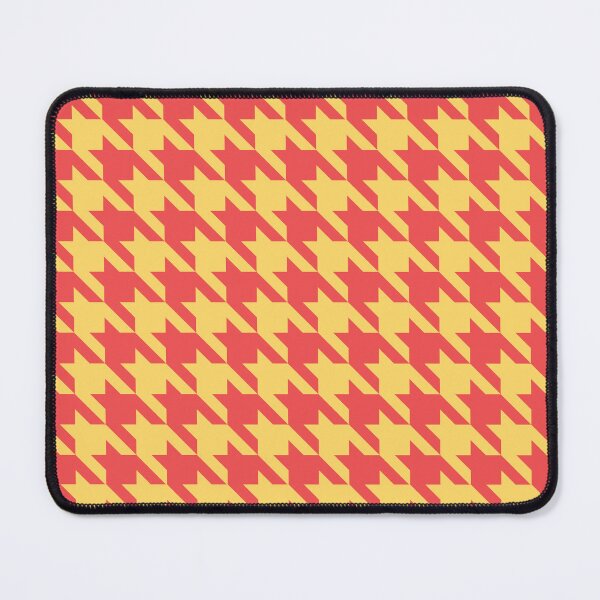 Item preview, Red orange and yellow houndstooth pattern designed and sold by LinDraws.