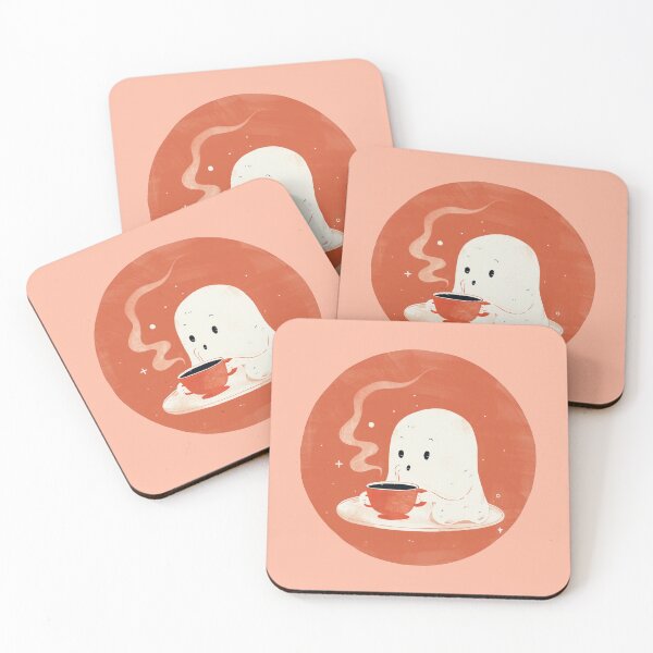 Item preview, Coffee-Loving Ghost - Ghostie in the Fall designed and sold by MedvedMagazine.