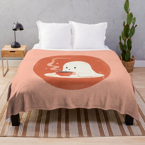 Item preview, Coffee-Loving Ghost - Ghostie in the Fall designed and sold by MedvedMagazine.