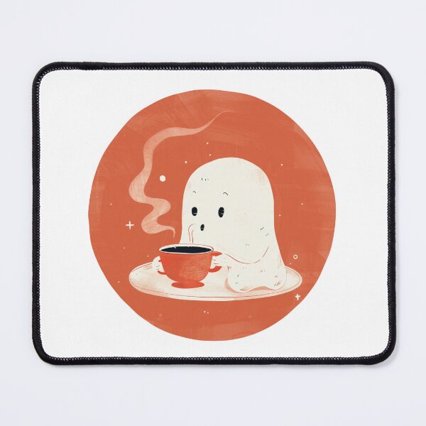 Item preview, Coffee-Loving Ghost - Ghostie in the Fall designed and sold by MedvedMagazine.