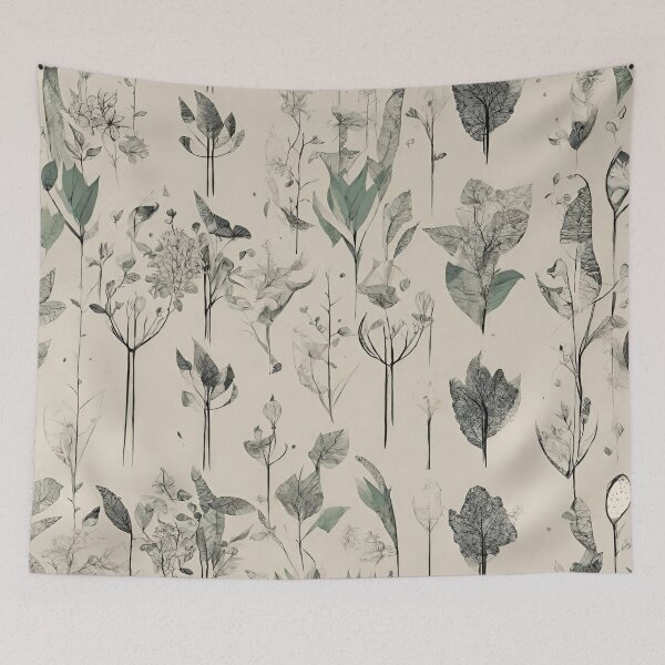 Item preview, Estilo textil hojas designed and sold by Mari67-Ink.