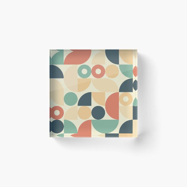 Petrol and Cinnamon Acrylic Block