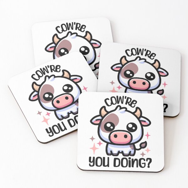 Item preview, Cow're You doing? Cute Cow Pun designed and sold by PMCreative.