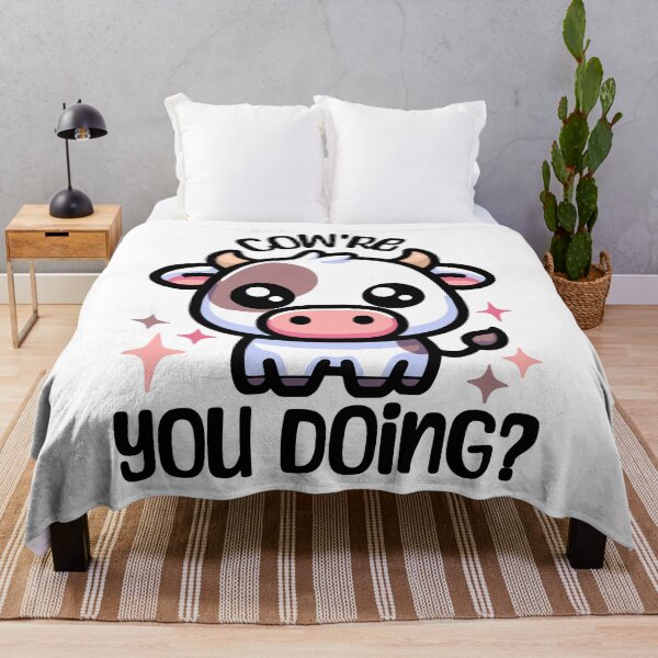 Item preview, Cow're You doing? Cute Cow Pun designed and sold by PMCreative.