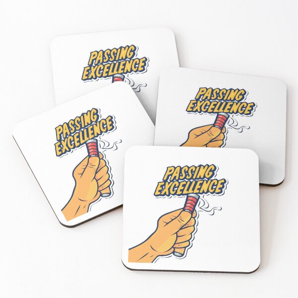 Item preview, Passing Excellence - Comic-Style Relay Race Illustration designed and sold by NiftyWrx.