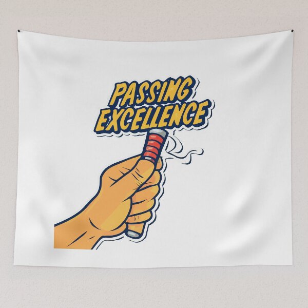 Item preview, Passing Excellence - Comic-Style Relay Race Illustration designed and sold by NiftyWrx.