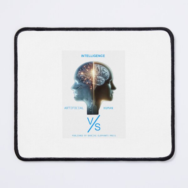 Item preview, AI vs. HI book cover/marketing design designed and sold by Dr. Gabriella Korosi.