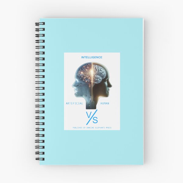 Item preview, AI vs. HI book cover/marketing design designed and sold by Dr. Gabriella Korosi.