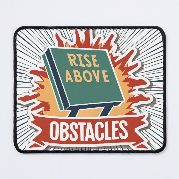 Item preview, Rise Above Obstacles Retro Track and Field Sticker designed and sold by NiftyWrx.