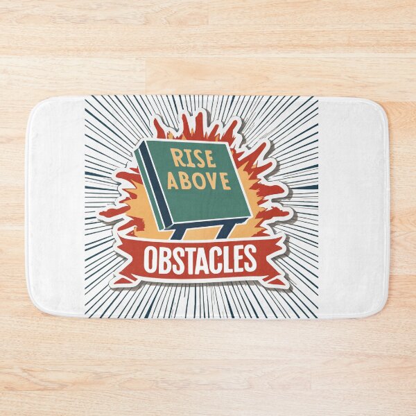 Item preview, Rise Above Obstacles Retro Track and Field Sticker designed and sold by NiftyWrx.