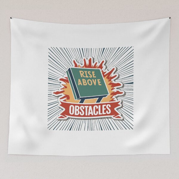 Item preview, Rise Above Obstacles Retro Track and Field Sticker designed and sold by NiftyWrx.
