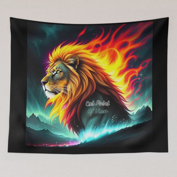 Item preview, Flaming Lion designed and sold by CatPointOfView.