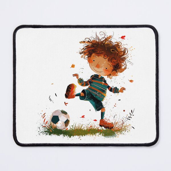 Item preview, Little Boy Playing Soccer designed and sold by Liededrom..