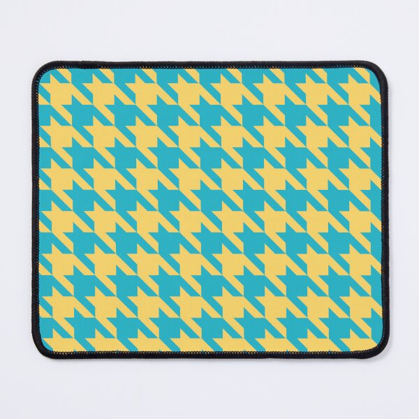Item preview, Blue and yellow houndstooth pattern designed and sold by LinDraws.